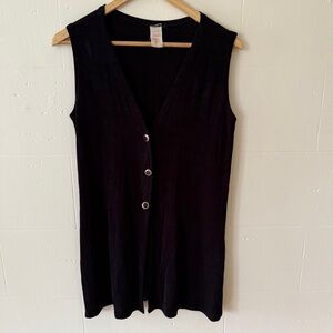 Vintage Crossfire Sleeveless Button-Down Vest